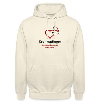 Krankenpfleger - Unisex Hoodie - Vanille-Milchshake - Vorne - Alina (178cm) & Michal (187cm)