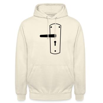 door handle - Unisex Hoodie - vanilla - Front - Alina (178cm) & Michal (187cm)