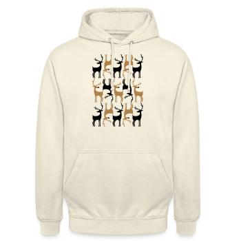 Renne - Sweat-shirt à capuche unisexe - vanille - Devant - Alina (178cm) & Michal (187cm)