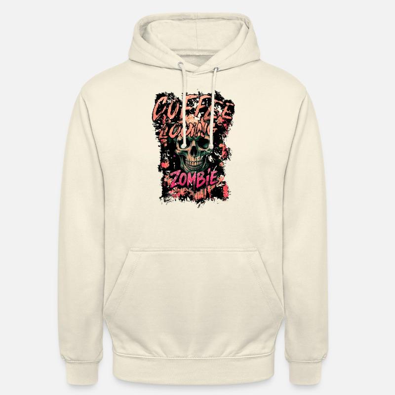 Zombie aimant le café - Sweat-shirt à capuche unisexe - vanille