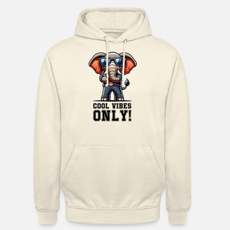 Elefant Comic cool - Unisex Hoodie - Vanille-Milchshake