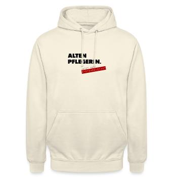 Altenpflegerin systemrelevant - Unisex Hoodie - Vanille-Milchshake - Vorne - Alina (178cm) & Michal (187cm)
