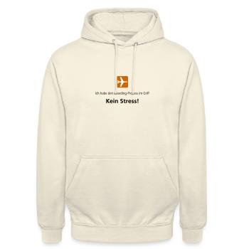 Ich habe den Boarding Prozess im Griff - Unisex Hoodie - Vanille-Milchshake - Vorne - Alina (178cm) & Michal (187cm)
