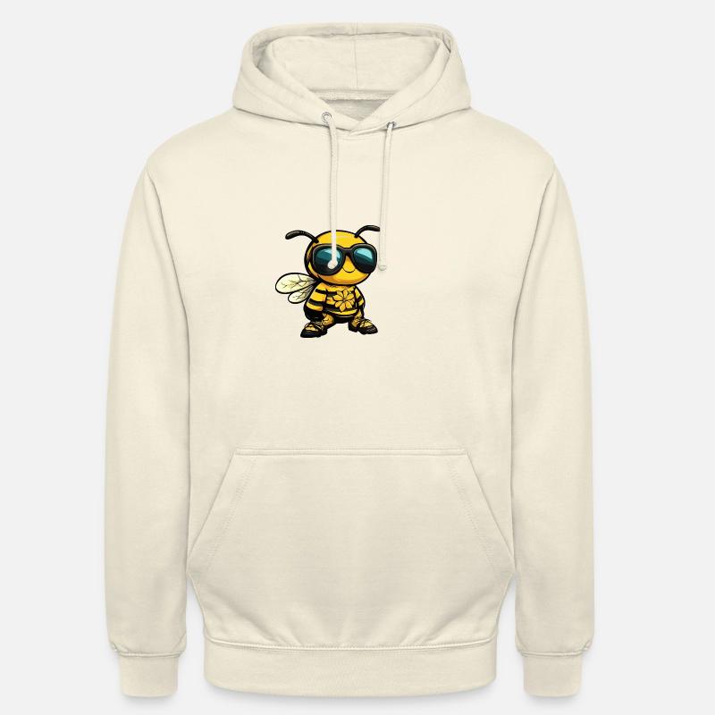 Abeille Bande dessinée Vacances - Sweat-shirt à capuche unisexe - vanille