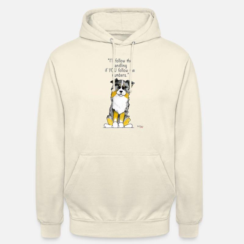 Agilité de berger australien - Sweat-shirt à capuche unisexe - vanille