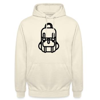 Rucksack - Unisex Hoodie - Vanille-Milchshake - Vorne - Alina (178cm) & Michal (187cm)