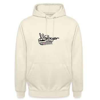 Souper Bol à soupe - Sweat-shirt à capuche unisexe - vanille - Devant - Alina (178cm) & Michal (187cm)