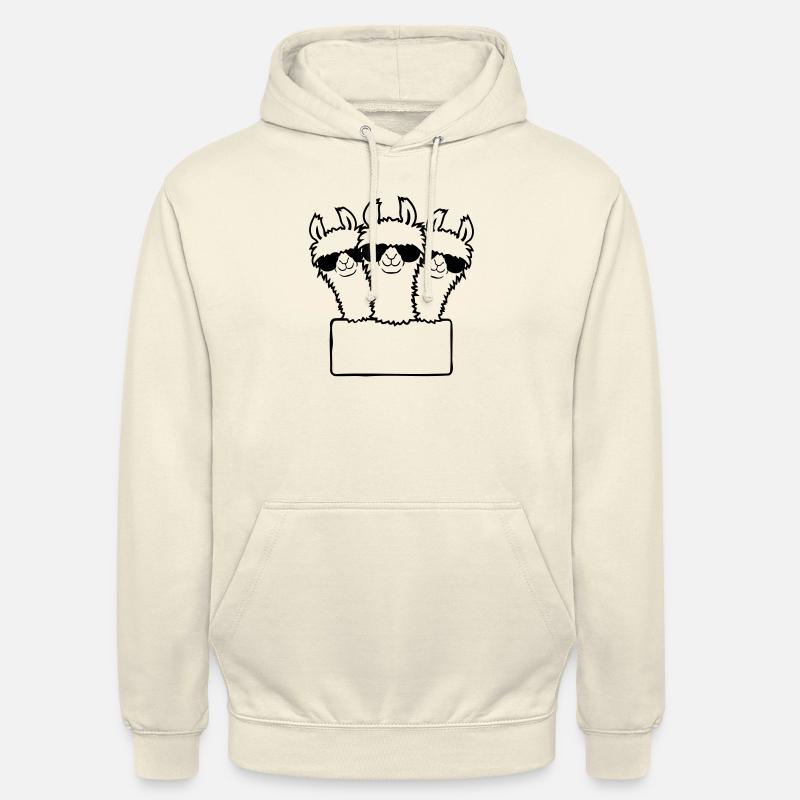 Bouclier vide de l’équipe Lamas - Sweat-shirt à capuche unisexe - vanille