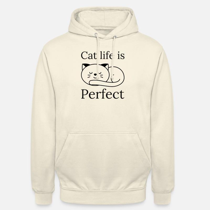 La vie de chat est parfaite - Sweat-shirt à capuche unisexe - vanille
