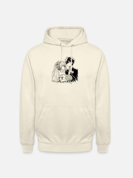 Smukke nygifte anime manga stil - Hættetrøje unisex - vaniljemilkshake