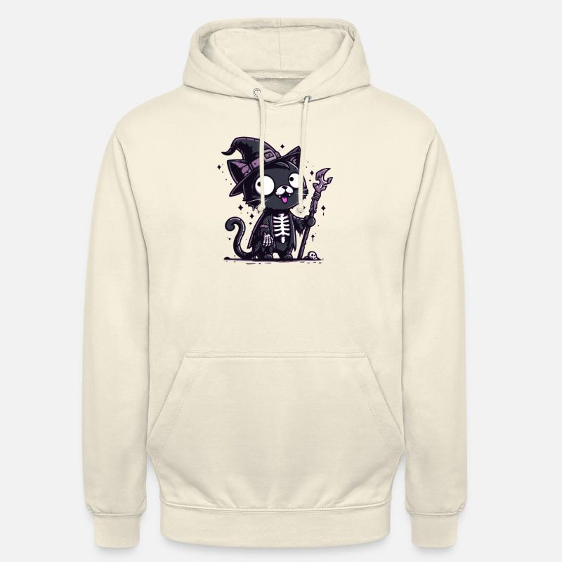 Chat Sorcière - Sweat-shirt à capuche unisexe - vanille