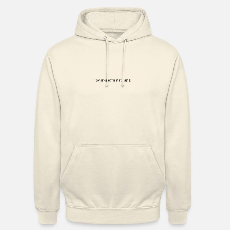 Coordonnées de Majorque - Sweat-shirt à capuche unisexe - vanille