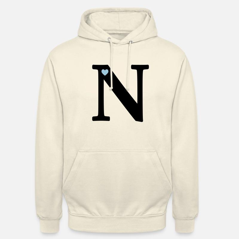 Buchstabe N Anfangsbuchstabe - Unisex Hoodie - Vanille-Milchshake