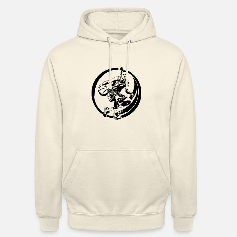 Basketteur Basketteur Basketteur Silhouette - Sweat-shirt à capuche unisexe - vanille