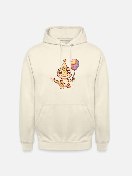 Lézard Anniversaire Bébé - Sweat-shirt à capuche unisexe - vanille