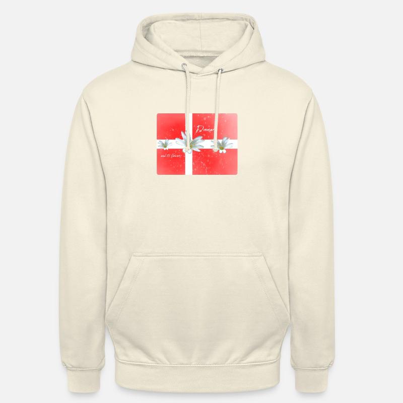 Danemark Danemark Danemark Drapeau - Sweat-shirt à capuche unisexe - vanille