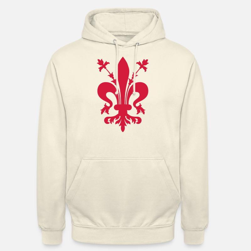 Fleur de Lys blason drapeau de Florence - Sweat-shirt à capuche unisexe - vanille