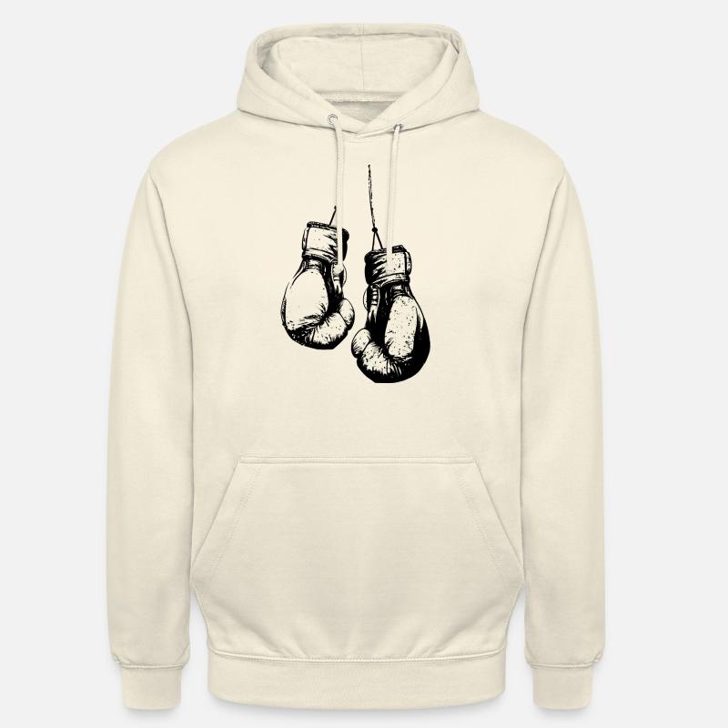 Gants de boxe suspendus noir - Sweat-shirt à capuche unisexe - vanille