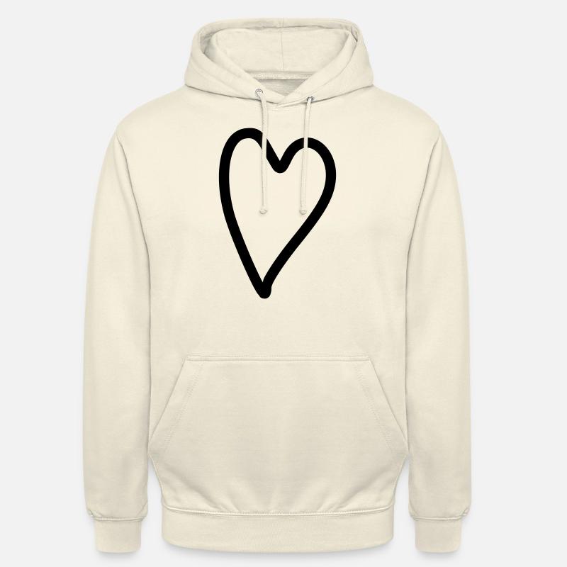 Herz einfach - Unisex Hoodie - Vanille-Milchshake