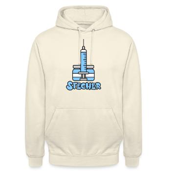 Stecher Krankpfleger Arzt Impfung Spritze Nadel - Unisex Hoodie - Vanille-Milchshake - Vorne - Alina (178cm) & Michal (187cm)
