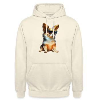 Sunchill Puppy #5 - Unisex Hoodie - Vanille-Milchshake - Vorne - Alina (178cm) & Michal (187cm)