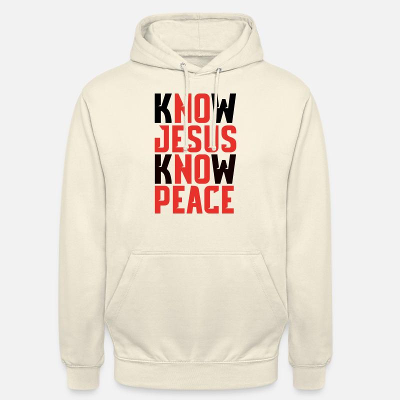 Know Jesus Know Peace - Sweat-shirt à capuche unisexe - vanille