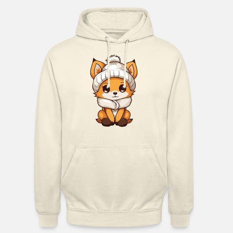 Fuchs Winter Comic - Unisex Hoodie - Vanille-Milchshake