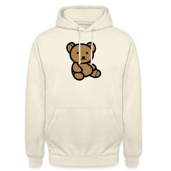 animal bear teddy toy - Unisex Hoodie - vanilla - Front - Alina (178cm) & Michal (187cm)
