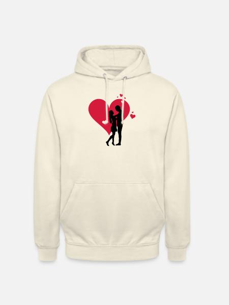 Liebe - Paar Herz - Unisex Hoodie - Vanille-Milchshake