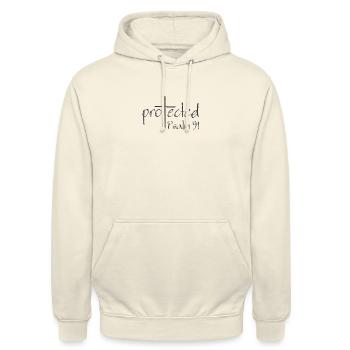 Christliches Design geschützt Psalm 91 - Unisex Hoodie - Vanille-Milchshake - Vorne - Alina (178cm) & Michal (187cm)