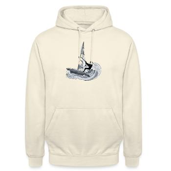 Windsurfen - Unisex Hoodie - Vanille-Milchshake - Vorne - Alina (178cm) & Michal (187cm)