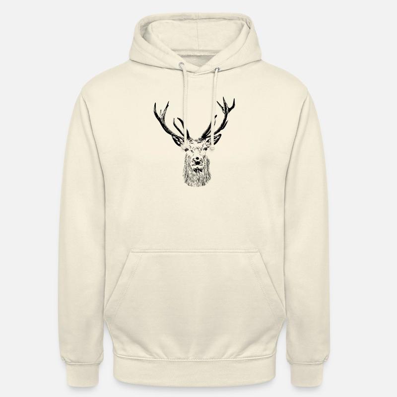 Cerf majestueux – sauvage et élégant - Sweat-shirt à capuche unisexe - vanille