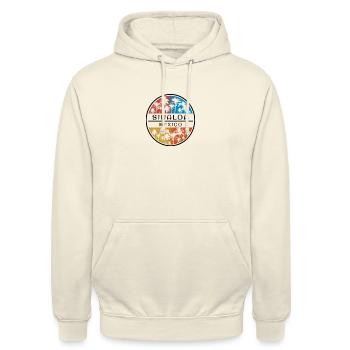 Sinaloa Mexiko Palme Stilvolles Urlaubssouvenir - Unisex Hoodie - Vanille-Milchshake - Vorne - Alina (178cm) & Michal (187cm)