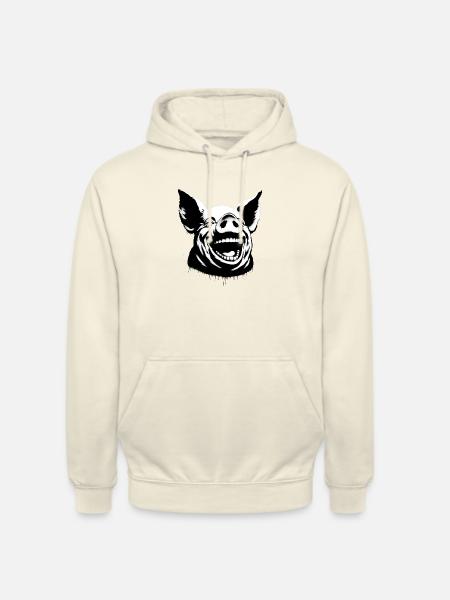 Laughing Pig - Unisex Hoodie - vanilla