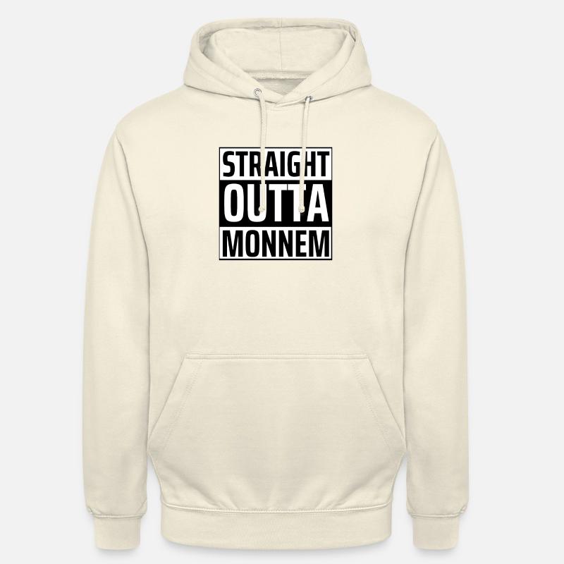 Straight outta Monnem funny Mannheim Statement - Unisex Hoodie - vanilla