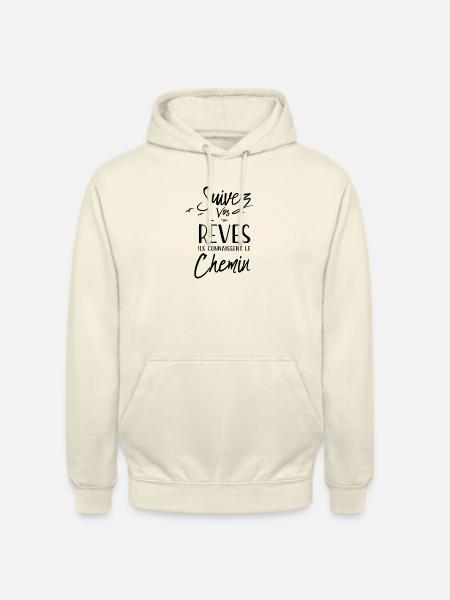 Seuraa unelmasi, he tietävät tietä - Unisex-huppari - vaniljapirtelö