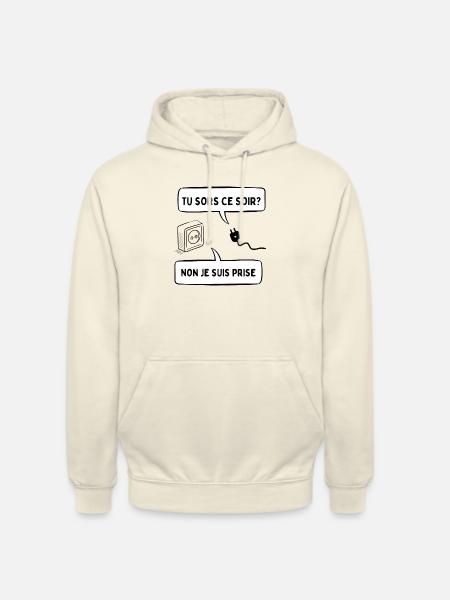 tu sors ce soir - Sweat-shirt à capuche unisexe - vanille