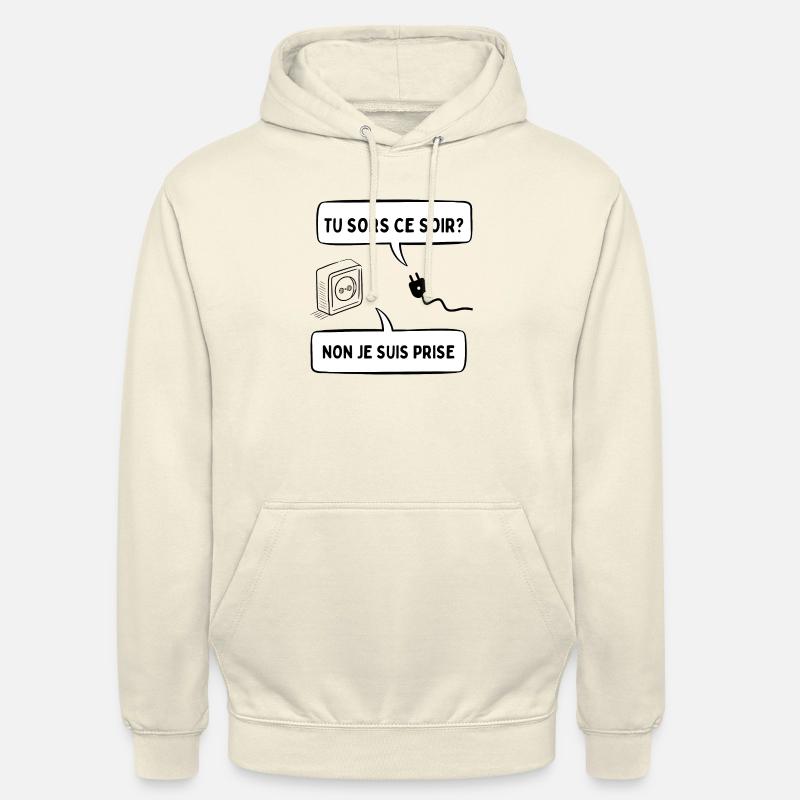 tu sors ce soir - Sweat-shirt à capuche unisexe - vanille