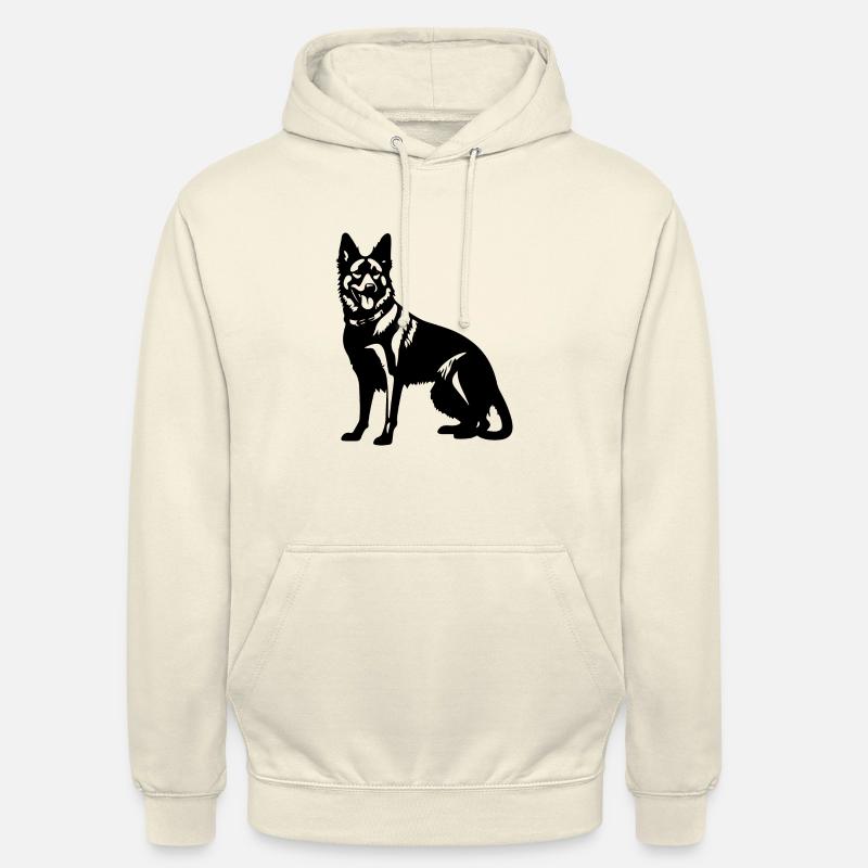 German Shepherd Hund - Hættetrøje unisex - vaniljemilkshake