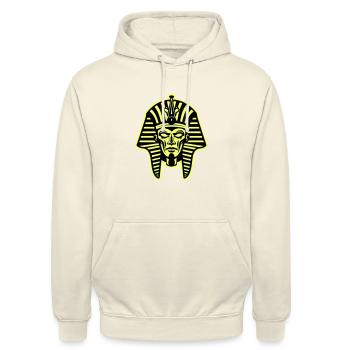 Pharao Totenkopf - Unisex Hoodie - Vanille-Milchshake - Vorne - Alina (178cm) & Michal (187cm)