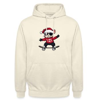 Mouse Christmas Funny - Unisex Hoodie - vanilla - Front - Alina (178cm) & Michal (187cm)