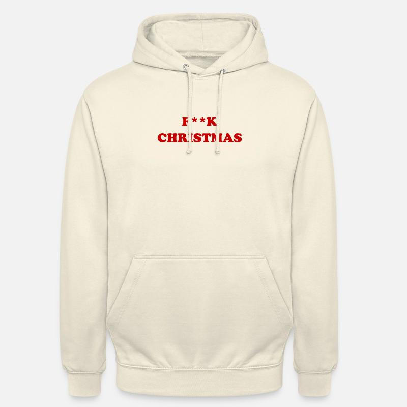 F**K Noël - Sweat-shirt à capuche unisexe - vanille