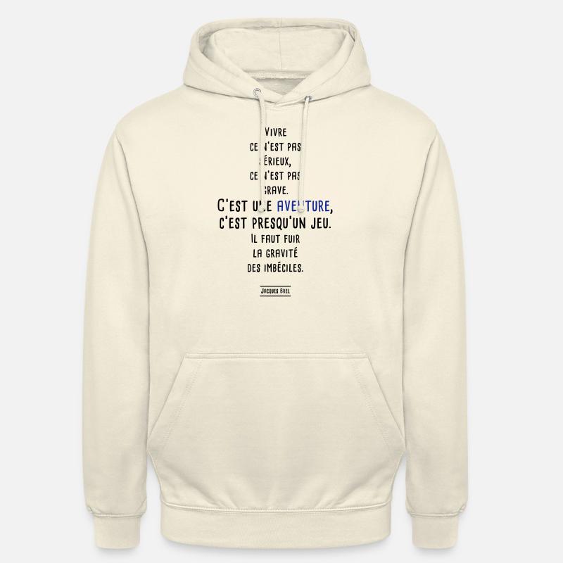 jacques brel - Sweat-shirt à capuche unisexe - vanille
