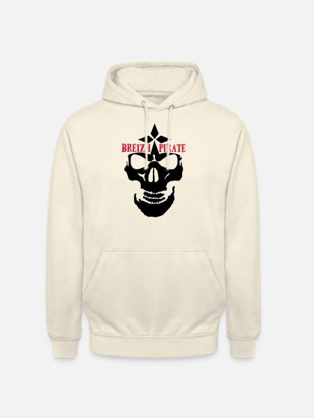breizh pirate skull logo - Unisex Hoodie - vanilla