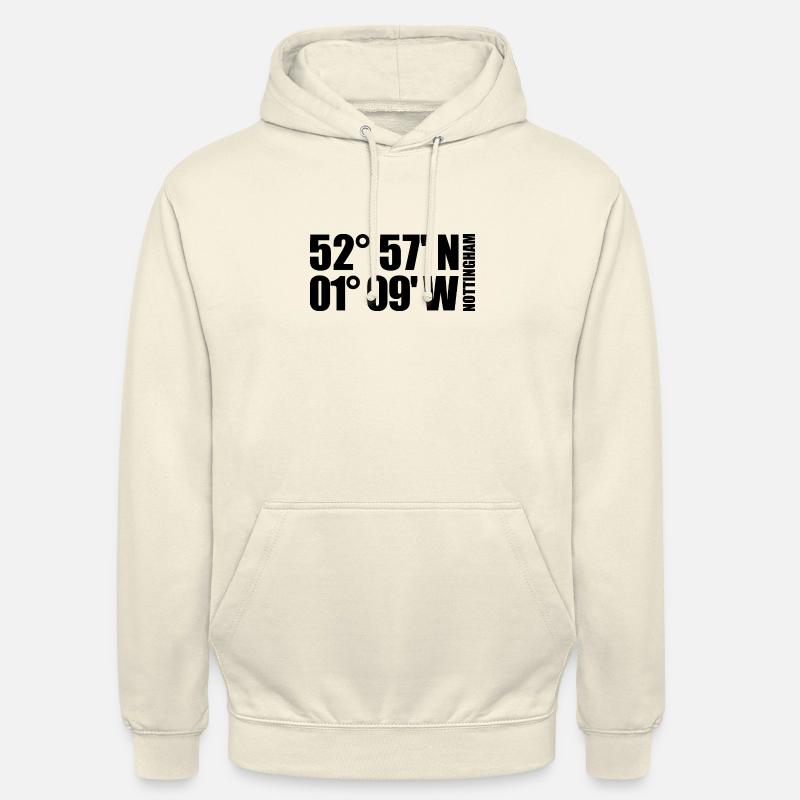 Coordonnées de Nottingham - Sweat-shirt à capuche unisexe - vanille