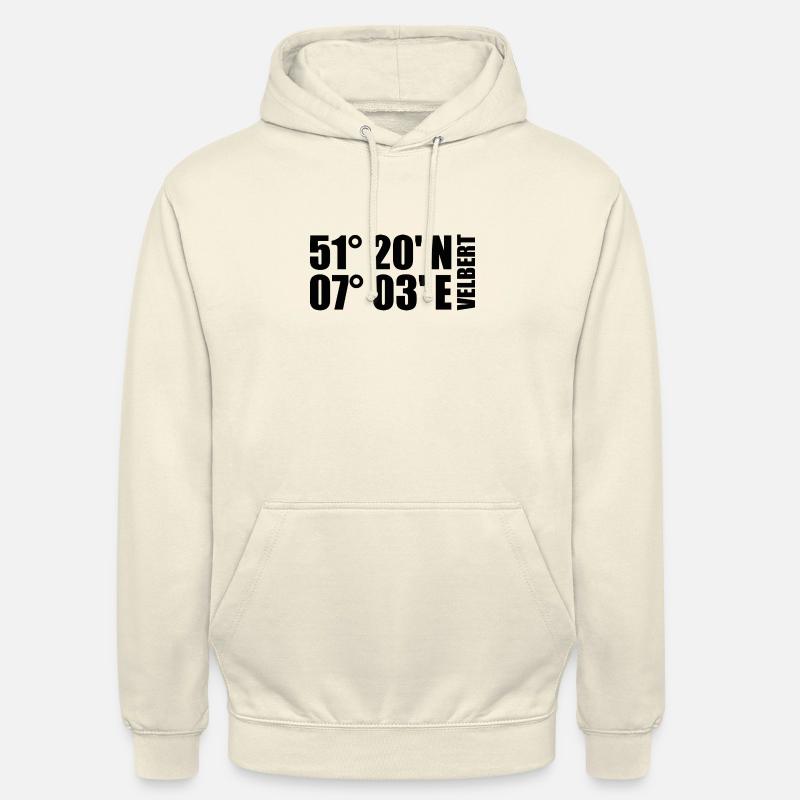 Coordonnées de Velbert - Sweat-shirt à capuche unisexe - vanille