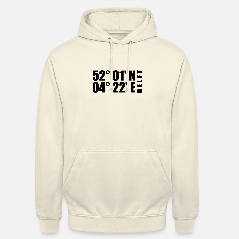 Coordonnées de Delft - Sweat-shirt à capuche unisexe - vanille