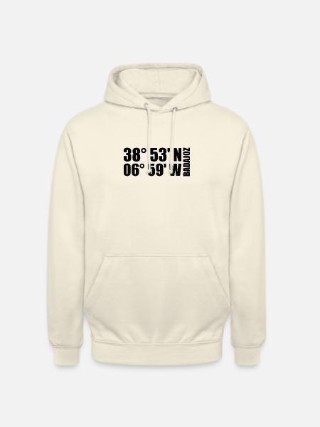Coordonnées de Badajoz - Sweat-shirt à capuche unisexe - vanille