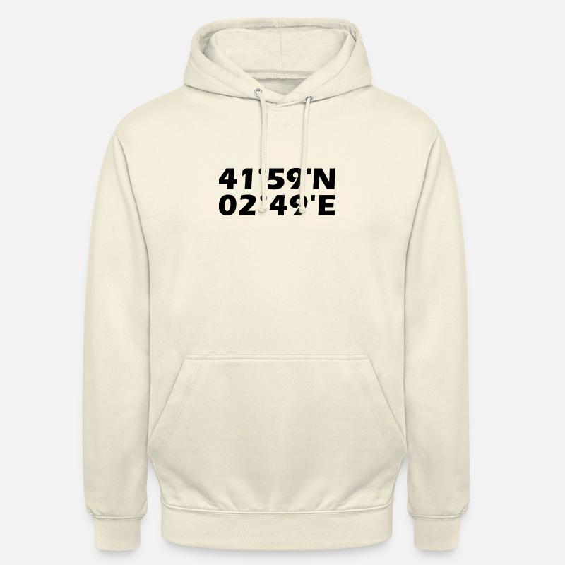 Coordonnées de Gérone - Sweat-shirt à capuche unisexe - vanille