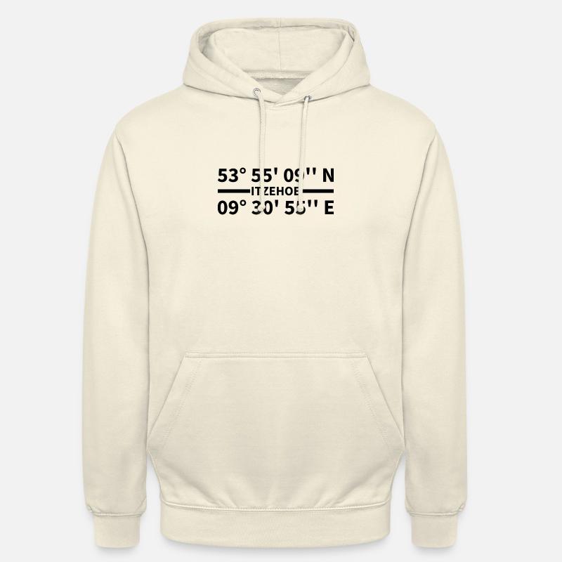 Coordonnées d’Itzehoe - Sweat-shirt à capuche unisexe - vanille